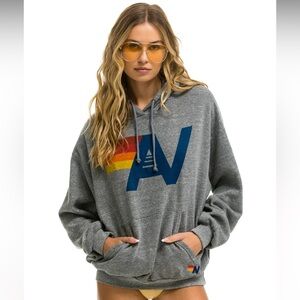 Aviator Nation Logo Pullover Relaxed Hoodie